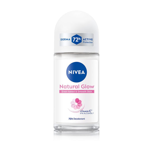 NIVEA Natural Glow Deodorant Roll On for Women, 50ml