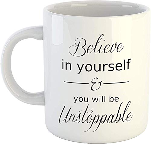 Coffee Mug Inspirational Quotes Ceramic White 325ml