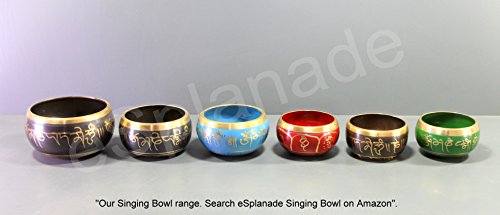 Singing Bowl 4 Inch Blue Metal Alloy Tibetan Meditation Instrument with Striker