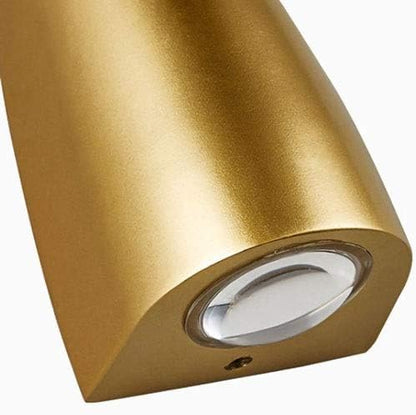 LED Wall Light Up/Down Creative Design Gold 6 Watt Warm White IP-65 Rainproof