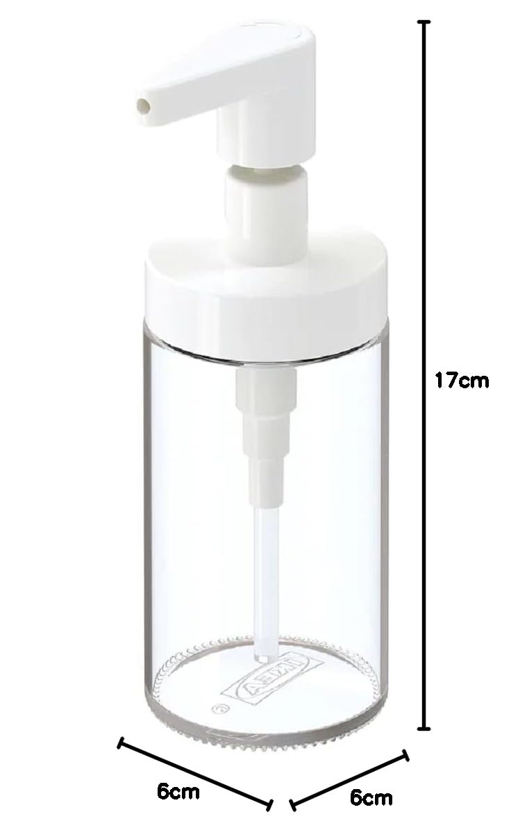 Soap Dispenser - Glass with Rust-Proof Pump - 200 ml Capacity - Clear Finish