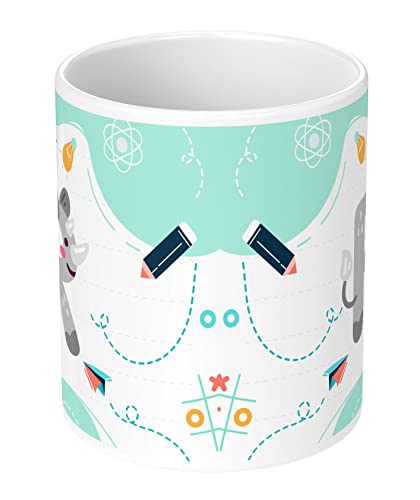 Coffee Mug Gloss Finish Ceramic 350ml Colorful Alphabet Letter R
