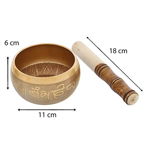 Singing Bowl 5 Inch Metal Alloy with Striker Stick for Meditation and Music Therapy