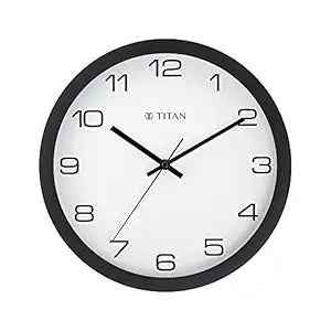 Wall Clock with Silent Sweep Technology - 30 Cm X 30 Cm (Medium)(Plastic) - Analog, Black