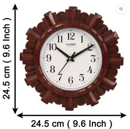 Kadio Analog Wall Clock 24.5 cm Maroon Plastic Quartz
