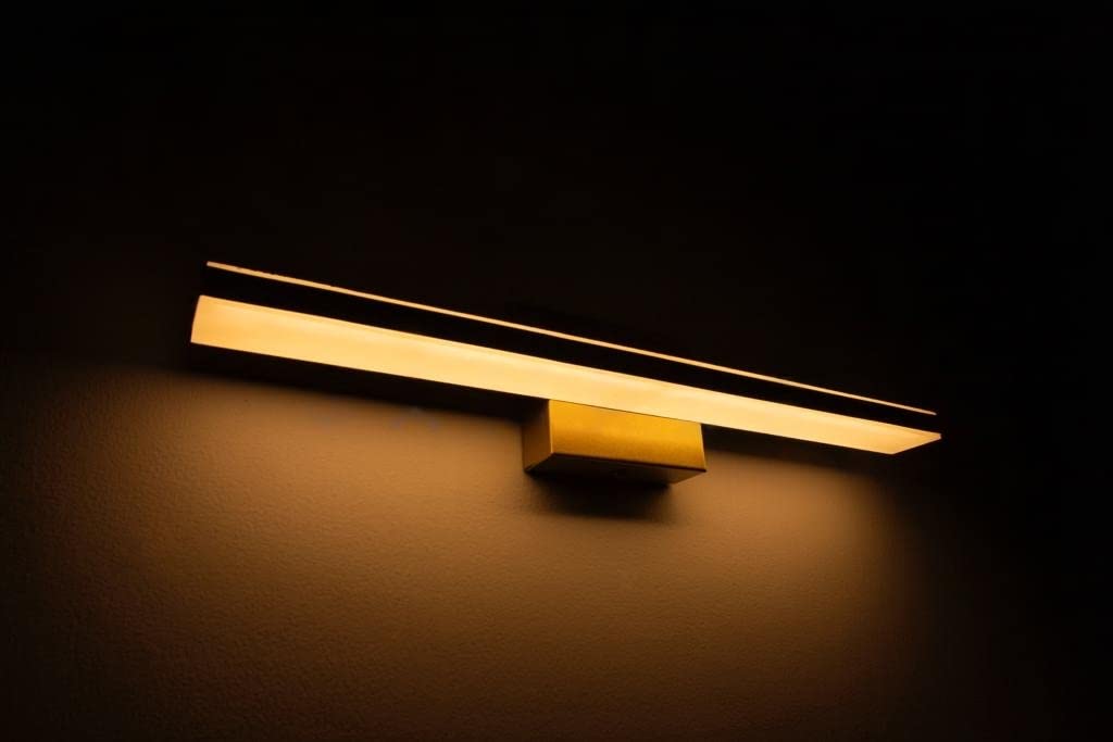 LED Wall Light 15W Modern Black Metal & Acrylic 18 Inch for Bathroom & Bedroom