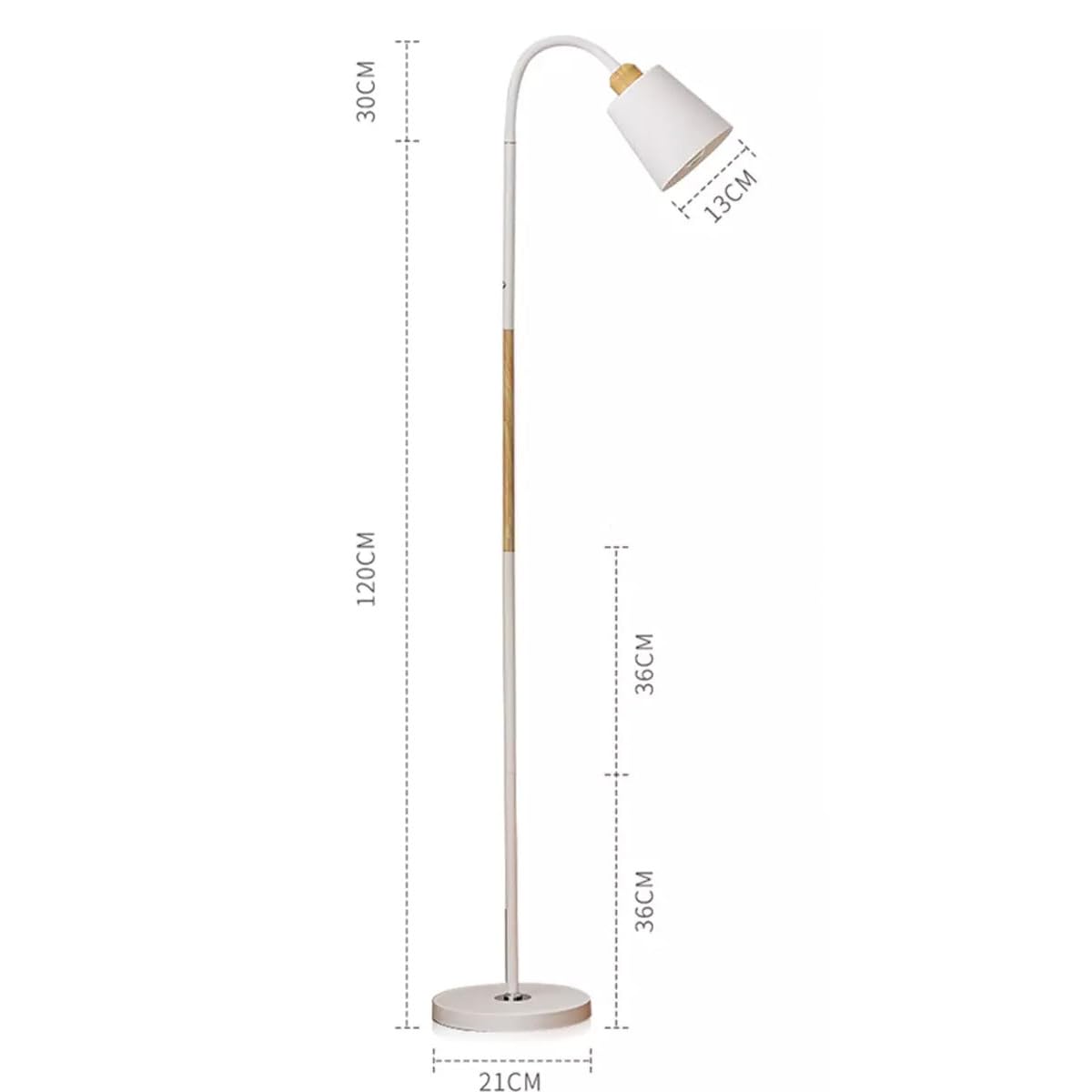 LED Floor Lamp Modern Minimalism White Metal 150cm Height
