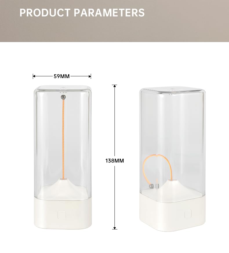 Rechargeable LED Table Lamp - Minimalist Design - Portable - 1000mAh Battery - Modern Nightstand Light