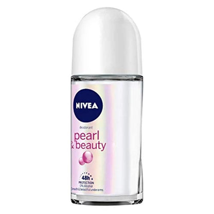 NIVEA Pearl & Beauty Deo Roll On 50ml | 72H | 0% Alcohol