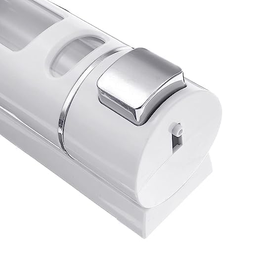 Wall Mounted Soap Dispenser - Black & White - ABS Plastic - 400ml - 6x9x22 cm