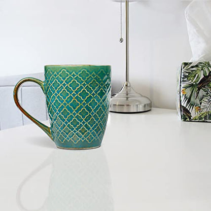 Ceramic Coffee Mug - Absinthe Green - 300 ML - Handcrafted - Microwave Safe