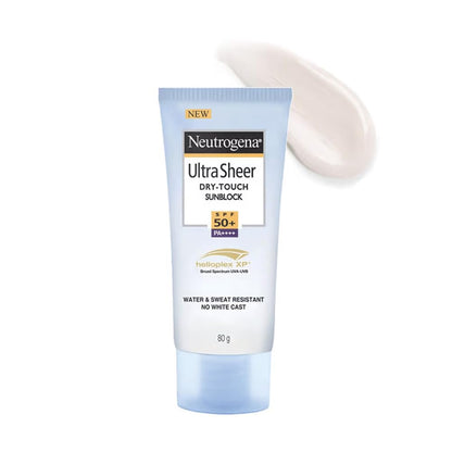 Neutrogena Ultra Sheer SPF 50+ Sunscreen, 80g, Water Resistant