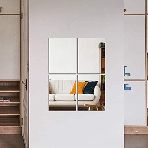 Acrylic Wall Mirrors - Rectangular Shape - 6.3'' x 8.3'' - Self-Adhesive - Pack of 4