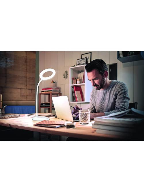 LED Table Lamp with Colour Changing Feature, Polycarbonate, White