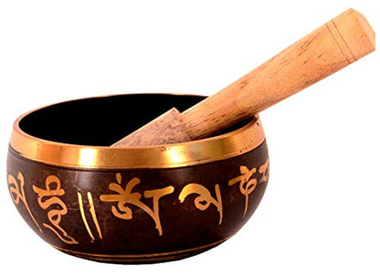 Singing Bowl Handmade Tibetan 5 Metal Purpledip 4 inches