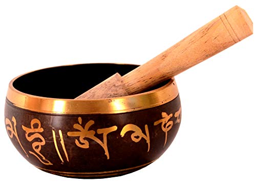 Singing Bowl Handmade Tibetan 5 Metal Purpledip 4 inches