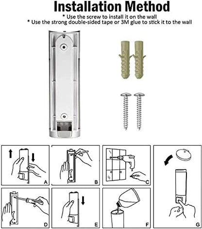 Wall Mounted Liquid Soap Dispenser - Modern Gold Finish - 400ml Capacity