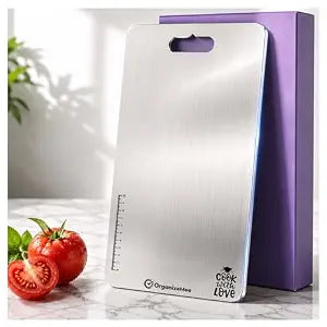 OrganizeMee Stainless Steel Chopping Board (Medium)(31.8CM X 21CM)