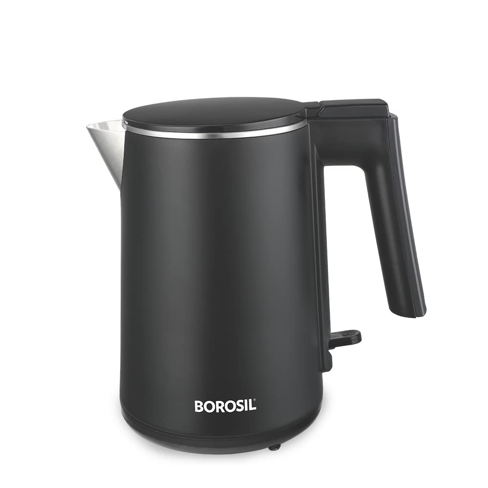 Borosil 1 L 1200W Stainless Steel Cool touch Electric Kettle