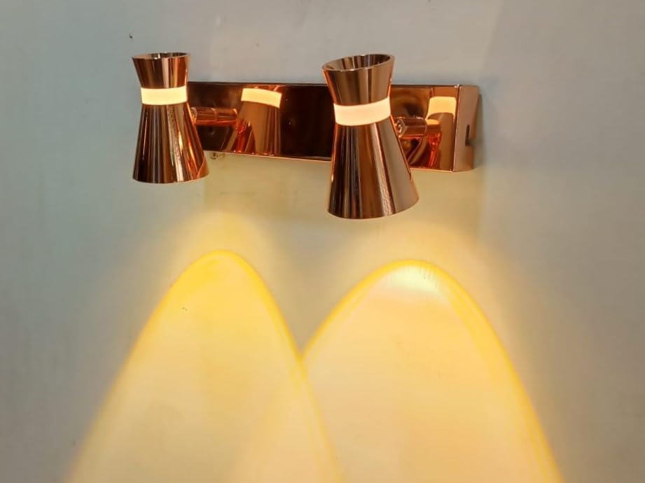 Wall Light with Adjustable Head and Colour Changing Function - Rose Gold Finish