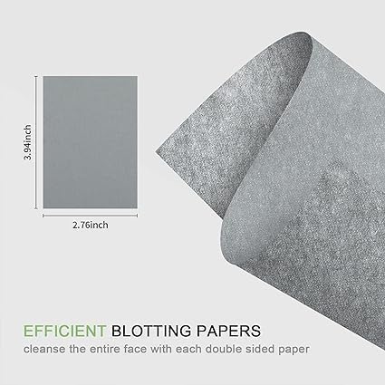 Charcoal Oil Blotting Sheets for Face - 100 Pack, Acne-Reducing