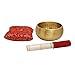 Singing Bowl with Cushion & Stick - Hammered Bell Metal - 4x4x2 Inch - Tibetan Design