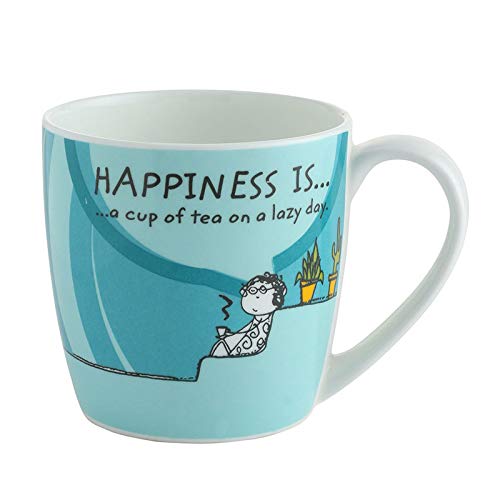 Coffee Mug Set of 4 - Fine Ceramic, Multicolour, 220ml, Glossy Finish