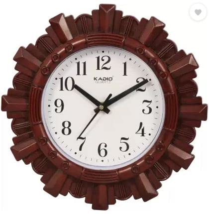 Kadio Analog Wall Clock 24.5 cm Maroon Plastic Quartz