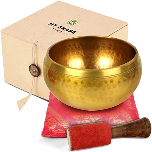 Tibetan Singing Bowl 3.5" Handcrafted with Mantra Design for Meditation and Stress Relief