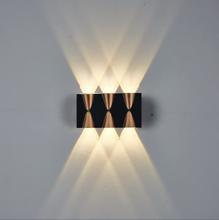 LED Wall Light Modern Design Black & Gold Waterproof 6W 220V 265V