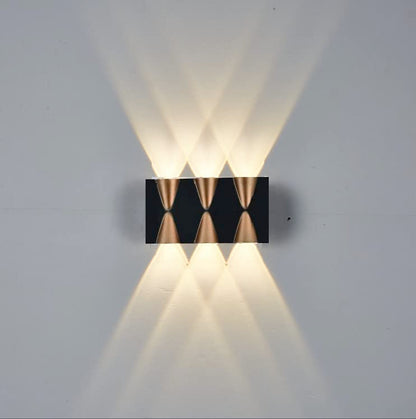 LED Wall Light Modern Design Black & Gold Waterproof 6W 220V 265V