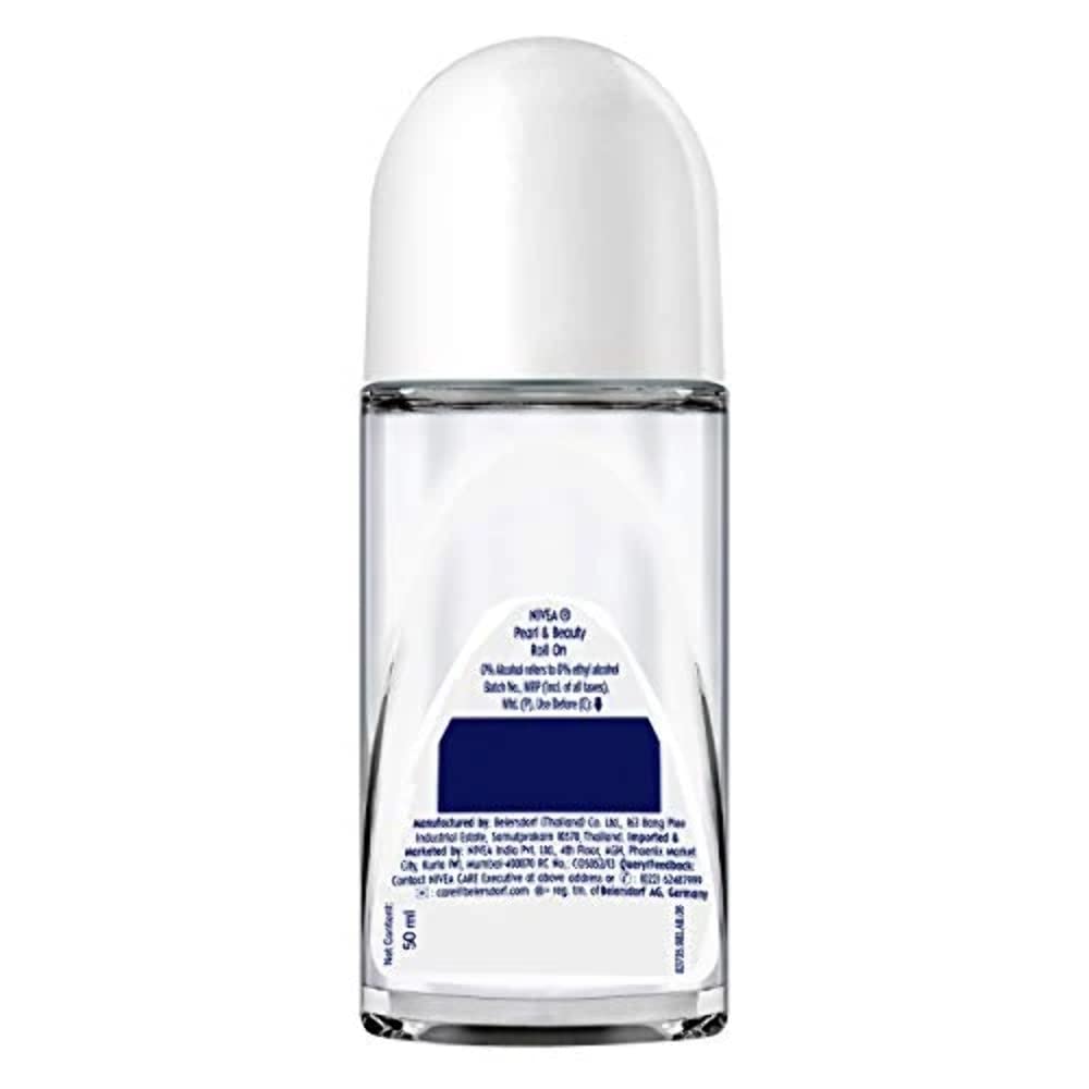 NIVEA Pearl & Beauty Deo Roll On 50ml | 72H | 0% Alcohol
