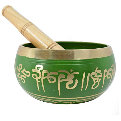 Singing Bowl Meditation Instrument | Tibetan Metal Alloy | 4 Inch Diameter | Includes Wooden Striker