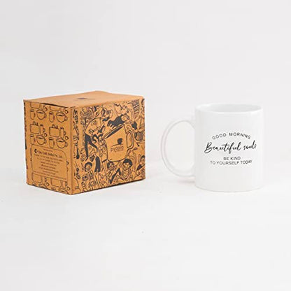 Coffee Mug with Unique Design - Ceramic - Microwave Safe - 300ml