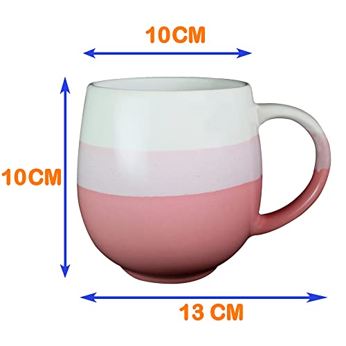 Ceramic Coffee Mug 450 ML Pink Large Size Dishwasher & Microwave Safe
