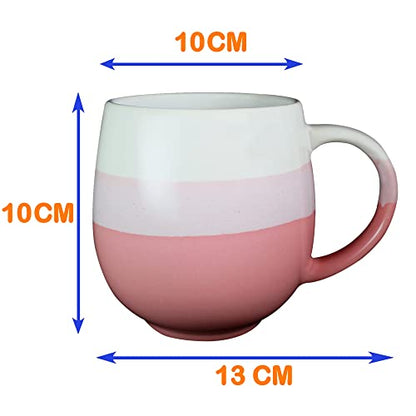 Ceramic Coffee Mug 450 ML Pink Large Size Dishwasher & Microwave Safe