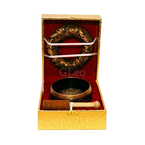 Singing Bowl 4.2 Inch Diameter Metal Alloy Tibetan with Striker Stick for Meditation and Music Therapy