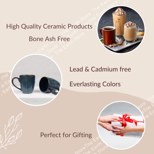 Coffee Mug Set of 2 Ceramic Mugs - Microwave Safe - Handmade - Good Grip