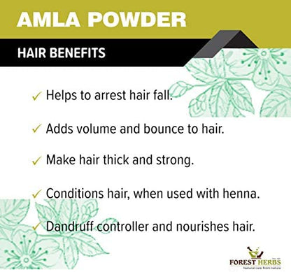 Natural Herbal Hair Pack with Amla, Reetha, Shikakai & Hibiscus - 100G Each, 5 Count