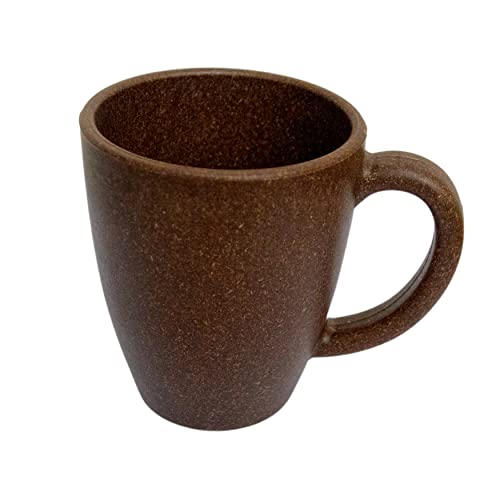 Coffee Mug 300 ML Eco-Friendly Bamboo Fiber Brown Unbreakable Dishwasher Microwave Safe