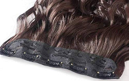 Women's Brown Curly/Wavy Hair Extensions, 24 Inch