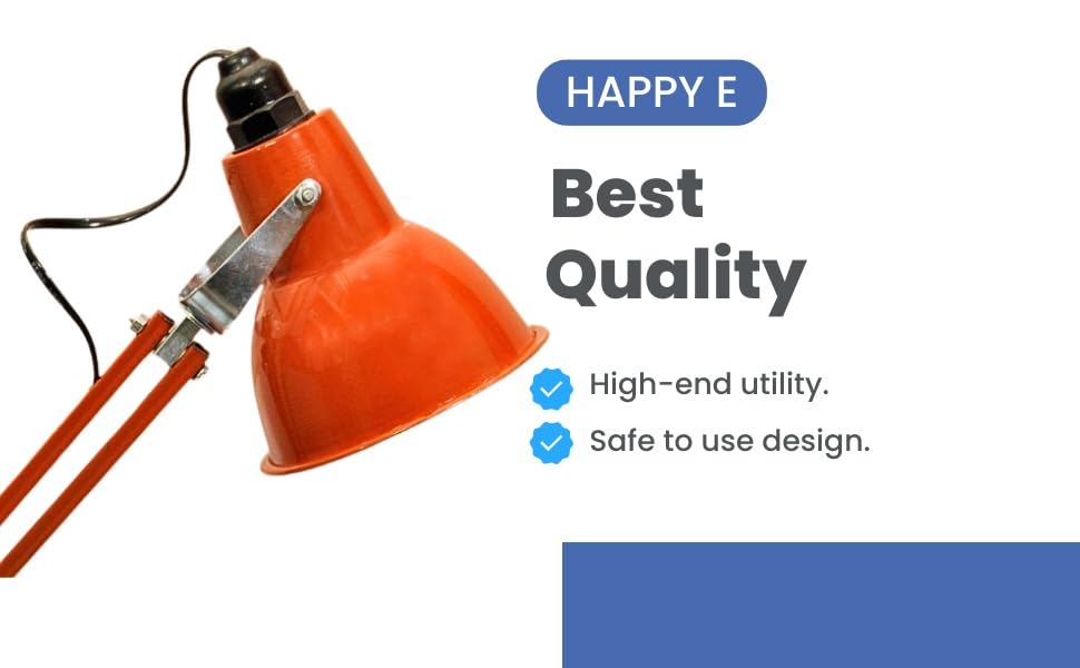 Table Lamp with Flexible Design, Metallic Body, Brown Finish, Glare-Free Light
