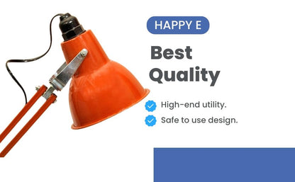 Table Lamp with Flexible Design, Metallic Body, Brown Finish, Glare-Free Light