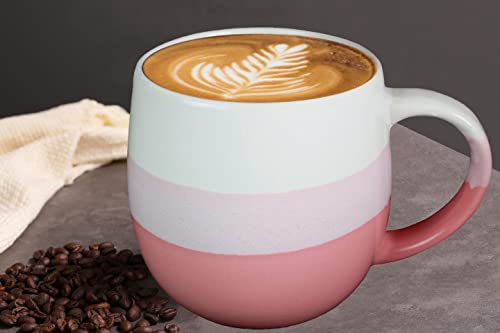 Ceramic Coffee Mug 450 ML Pink Large Size Dishwasher & Microwave Safe