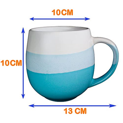 Ceramic Coffee Mug 450 ML Sea Green Large Size Dishwasher & Microwave Safe