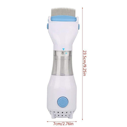 Electric Head Lice Comb with Vacuum – Chemical-Free Lice & Nit Remover for Kids & Adults