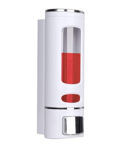 Wall Mounted Soap Dispenser - Plastic - Black and White - 400 ml Each