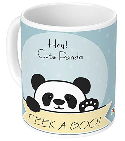 Ceramic Printed Cartoon Coffee Mug for Kids - 350ml Capacity, Gloss Finish