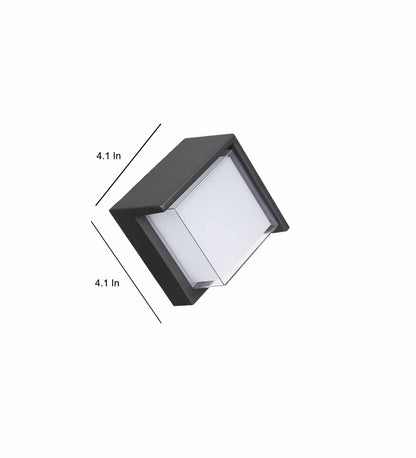 5W LED Wall Light - Modern Minimalist Design - Metal Black Finish - Waterproof for Outdoor Use
