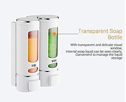 Wall Mounted Liquid Dispenser - Modern ABS Plastic - 400ml Capacity - White